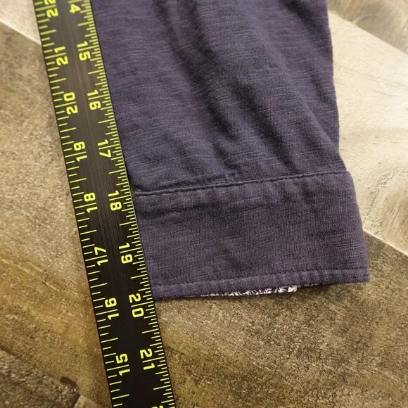 Ted Baker London‎ Long Sleeve Henley Shirt Purple Navy Ted Size 5 (Large) - Picture 7 of 10